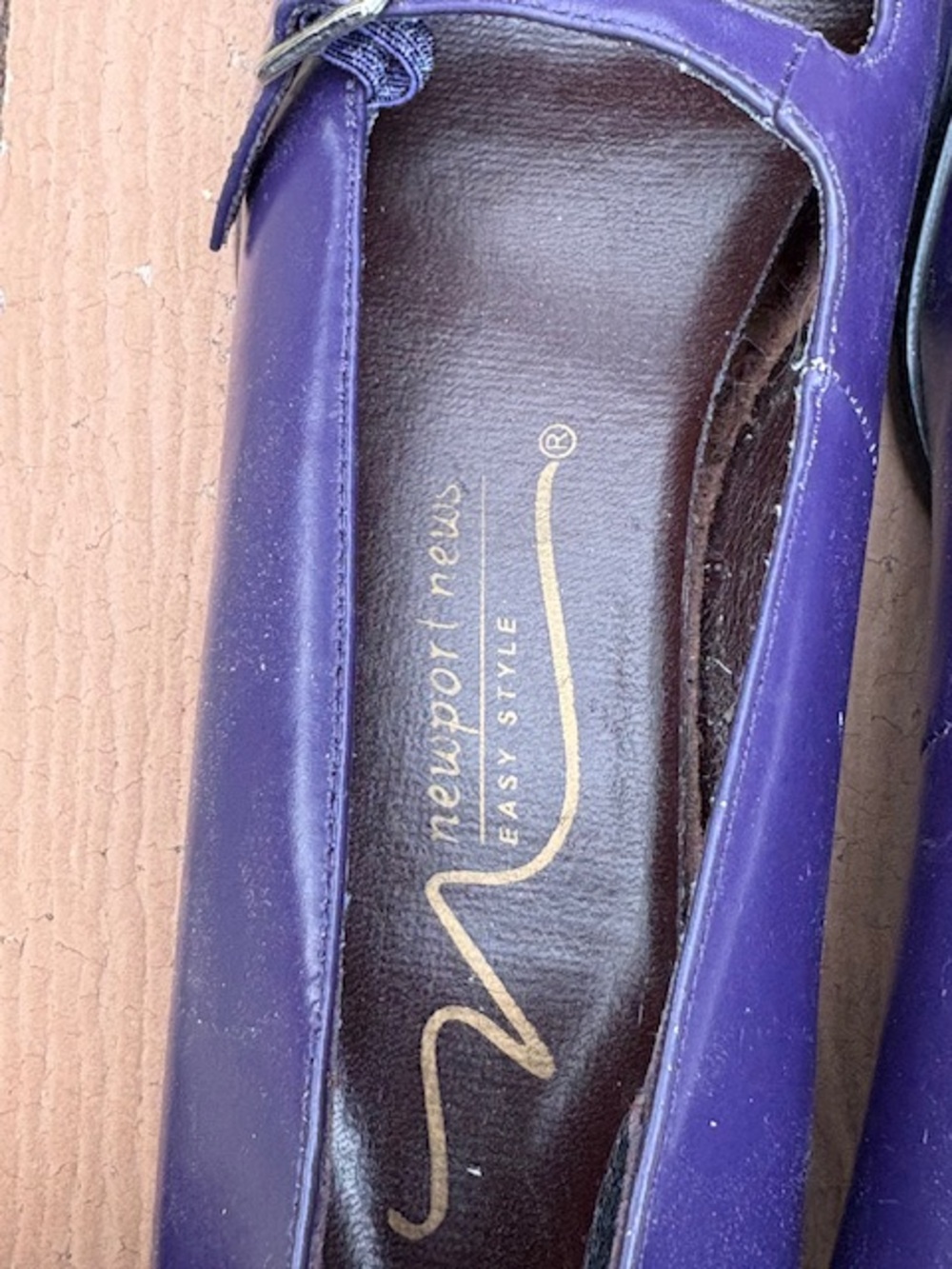 NWOT Purple/Grape Y2K Leather Mary Janes never worn, women’s U.S. size 6.5 - Picture 9 of 11